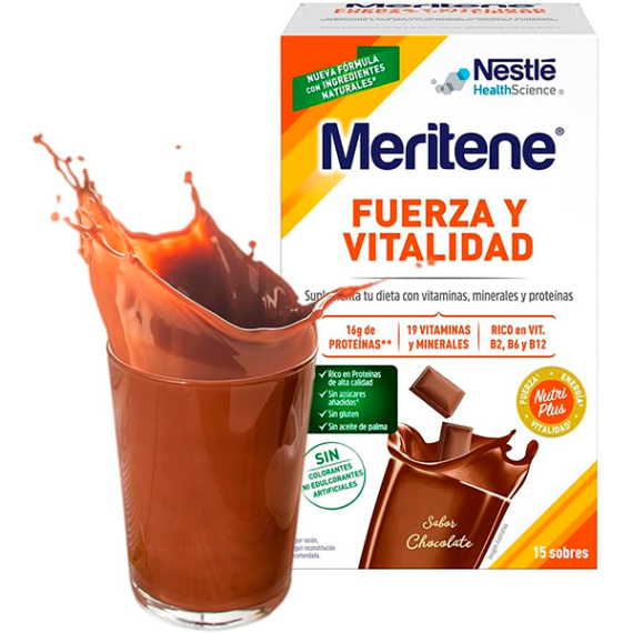 MERITENE 30 G 15 SOBRES CHOCOLATE - 1