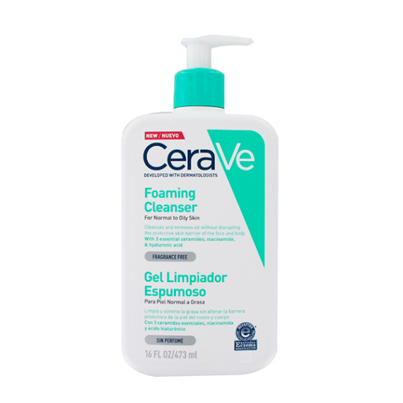 CERAVE GEL LIMPIADOR ESPUMOSO 473 ML - 1