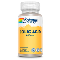 SOLARAY ÁCIDO FÓLICO 800 MCG 100 CAPS - 1