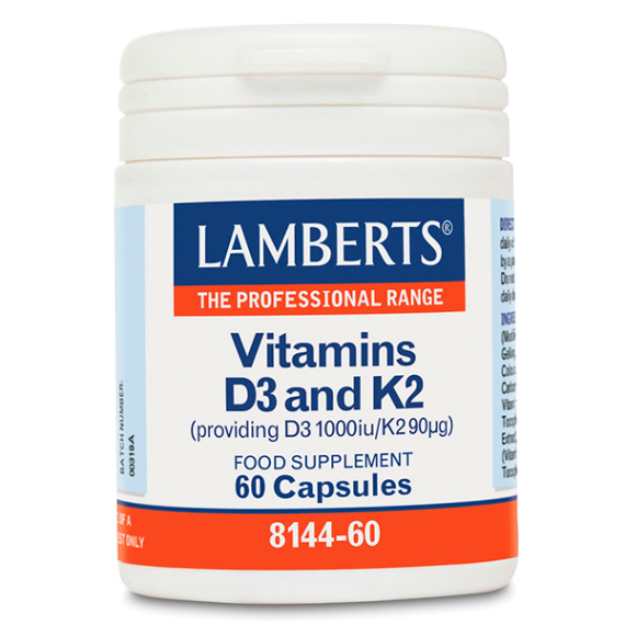 LAMBERTS VITAMINA D3 Y K2 60 CAPS - 1