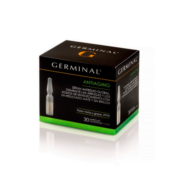 Germinal acción profunda Tratamiento Antiaging Pieles mixtas y Grasas 30 Ampollas - 1