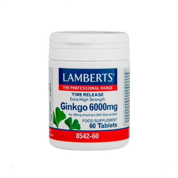 LAMBERTS GINKGO BILOBA 6000MG 60 TABLETAS - 1