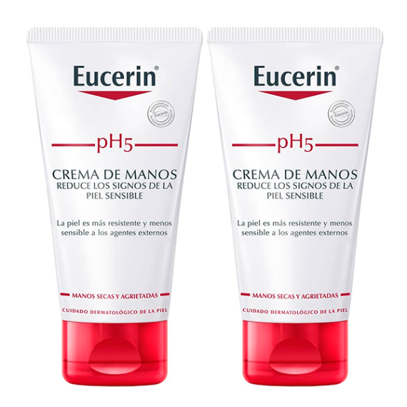 EUCERIN PIEL SENSIBLE PH-5 CREMA DE MANOS DUPLO 75 ML X 2 - 1