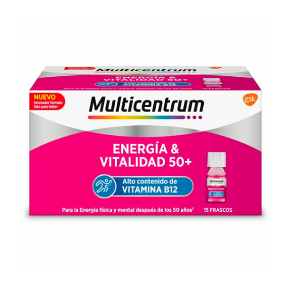 MULTICENTRUM ENERGIA & VITALIDAD 50+ 15 FRASCOS - 1