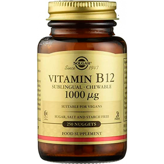 SOLGAR VITAMINA B12 1000MCG 250 COMP MASTICABLES