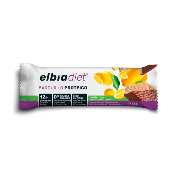 ELBIA DIET BARQUILLO PROTEICO SABOR LIMON 36G