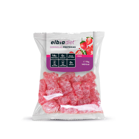 ELBIA SNACK GOMINOLAS SABOR FRESA 70G