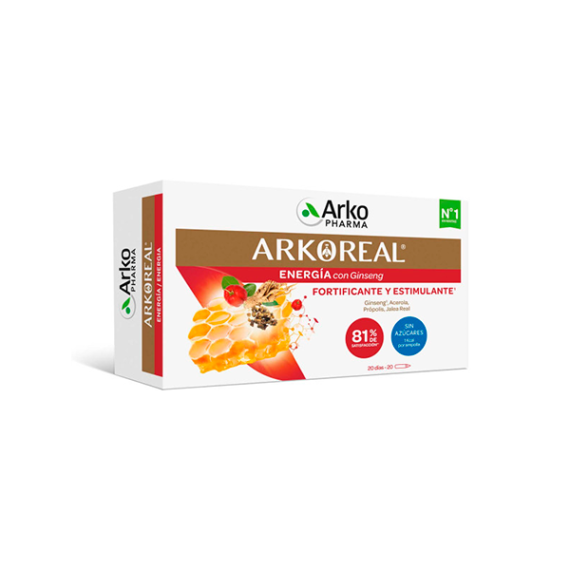 ARKOREAL JALEA REAL ENERGIA + GINSENG 20 AMP