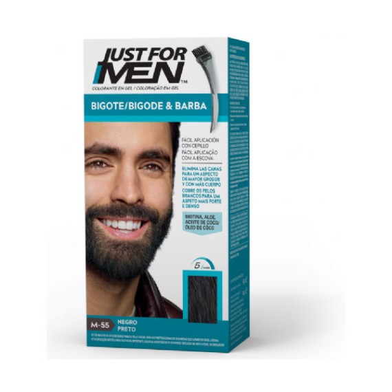 JUST FOR MEN BIGOTE Y BARBA 30 CC NEGRO