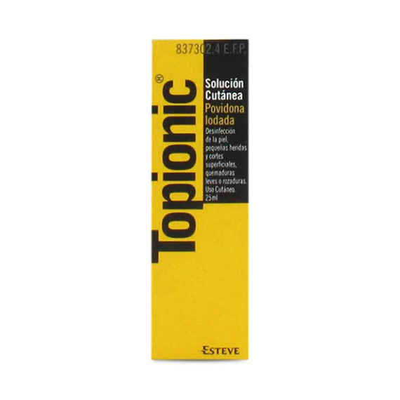 TOPIONIC SOLUCION CUTANEA, 1 frasco de 25 ml