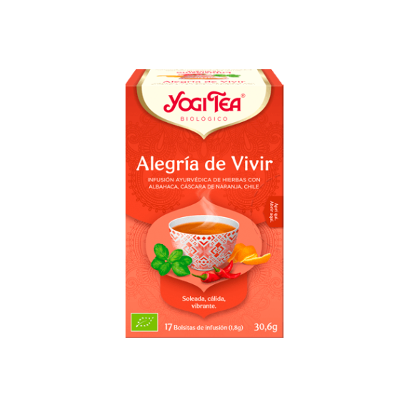 YOGI TEA RECONFORTANTE/ALEGRIA VIVIR 17 BOLSITAS