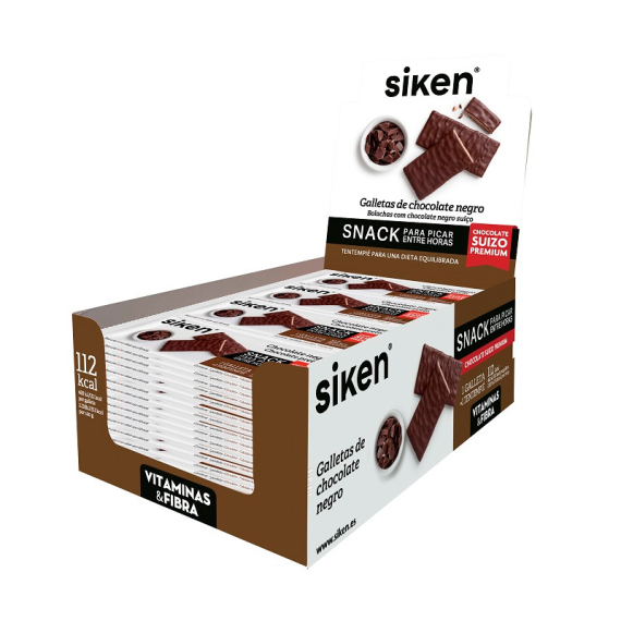 Siken Galleta Chocolate Negro Suizo 32 u 1 Caja