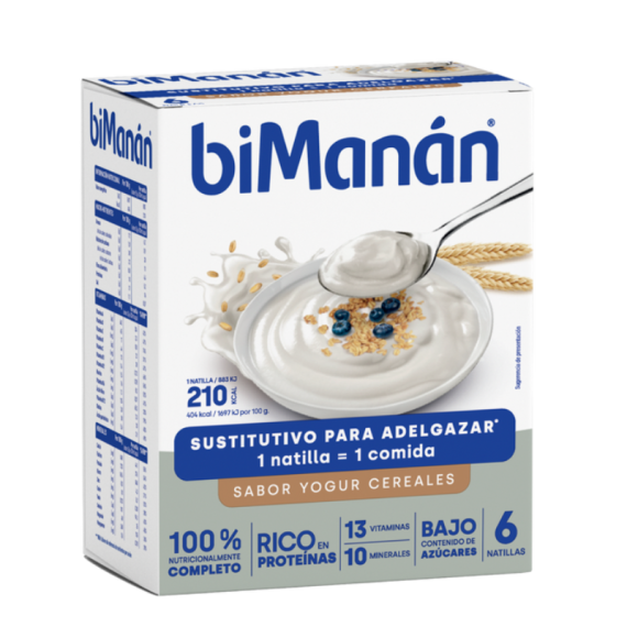 Bimanan Beslim Crema Yogur Con Cereales 6 Sobres