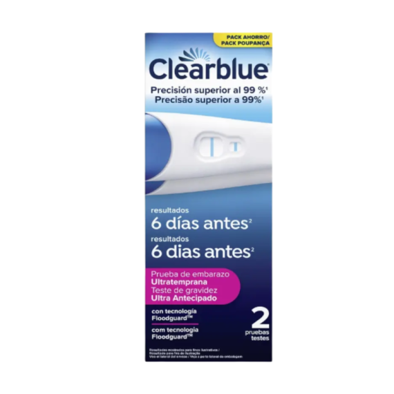 Test De Embarazo Ultratemprana Clearblue 2 Unida