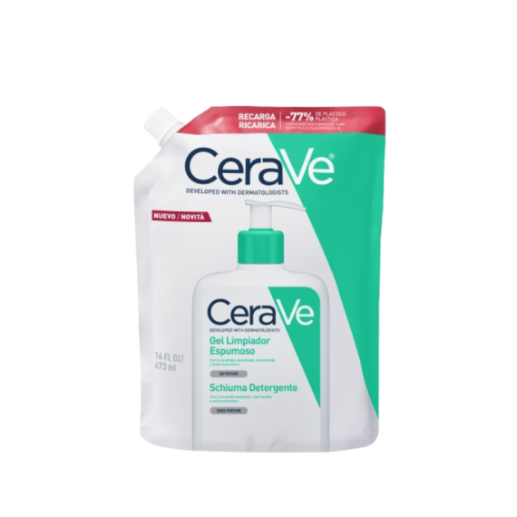 Cerave Gel Limpiador Espumoso Recarga 473 Ml